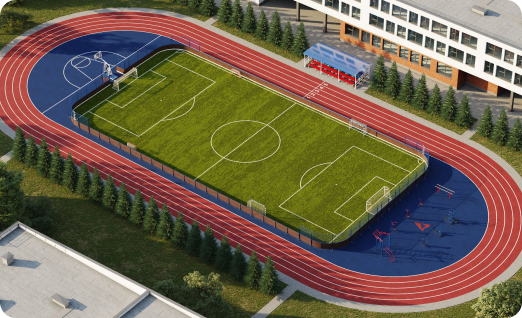 3D проекты спортивных залов под разные размеры