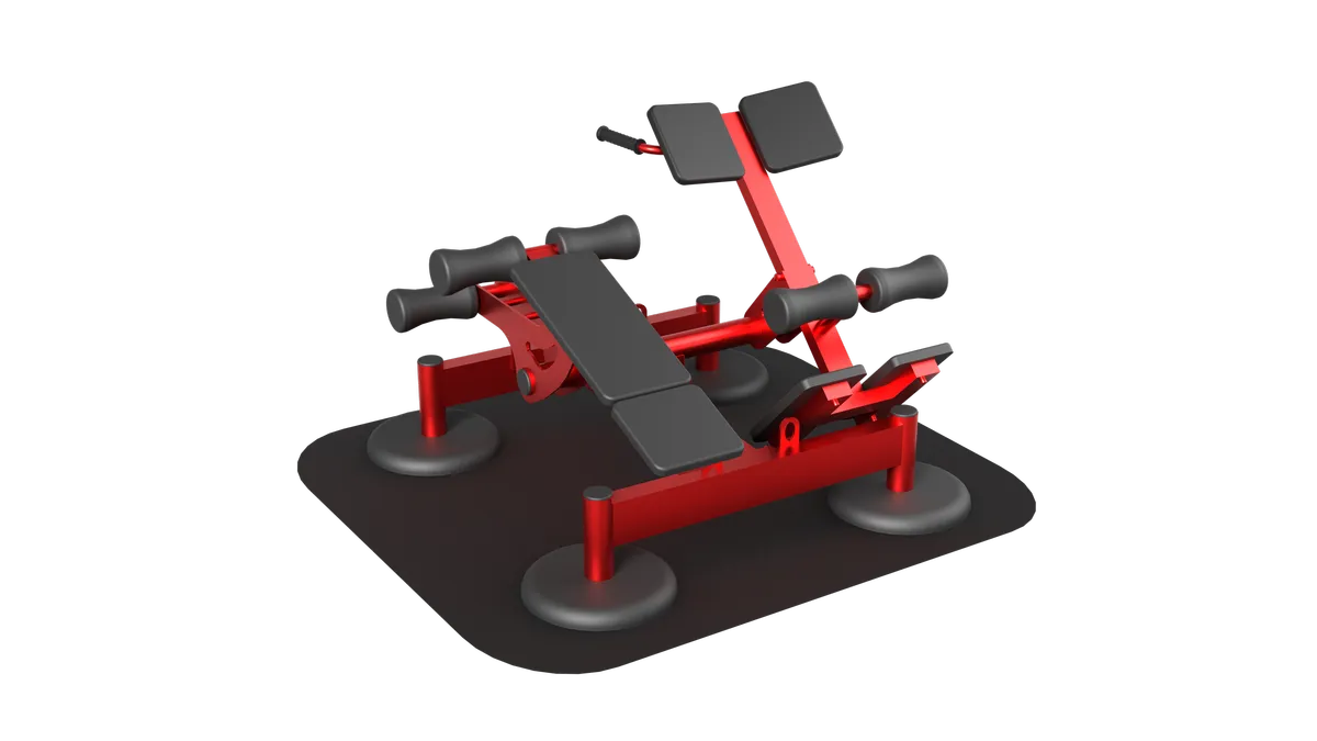 Уличный тренажер сдвоенный для развития мышц спины и больших ягодичных мышц