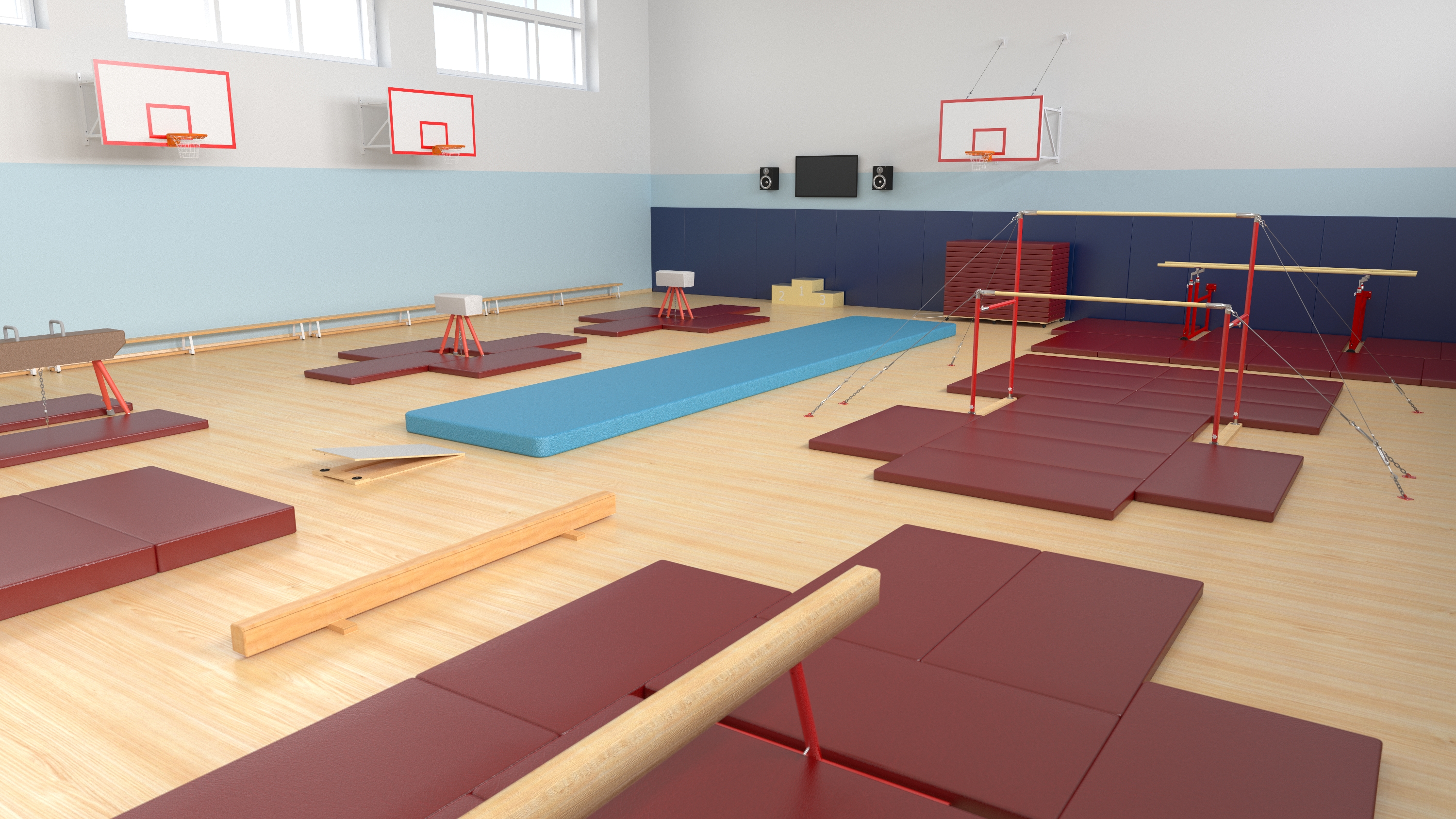 Зал «Спортивная гимнастика» 30х18 метров