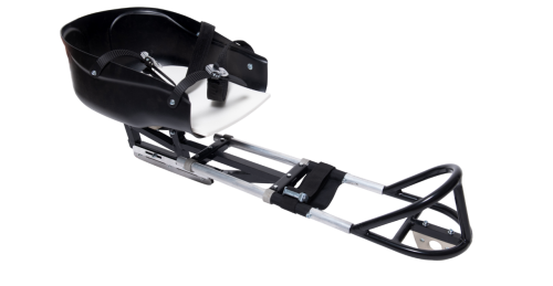 Учебно-спортивные сани «Мастер 216 L » с лезвиями 292 мм и взрослым сиденьем (L), ширина подставки для ног 210 мм (спортсмен с односторонней ампутацией ниже колена)