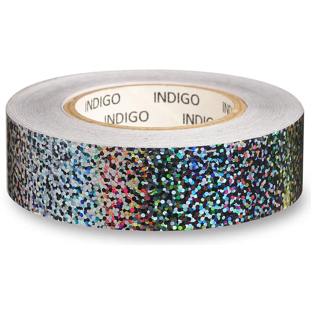 Обмотка для гимнастического обруча INDIGO Crystal, 20мм*14м, серебристый