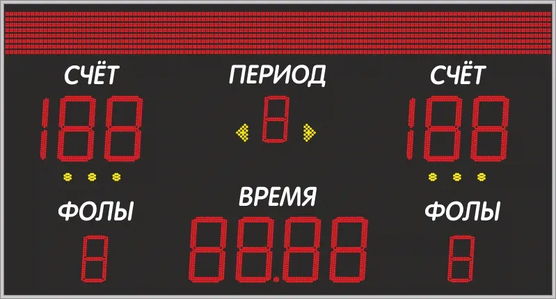 Универсальное табло ТУ350 250 230 стр. (№15) 3000 х 1600 х130 мм. 