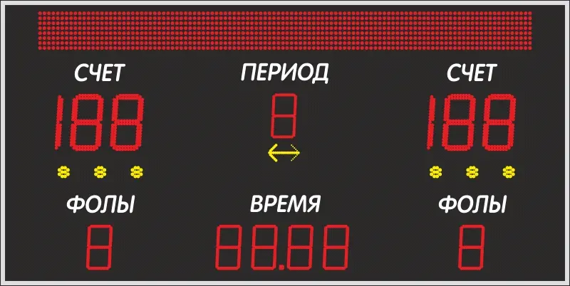 Универсальное табло ТУ 250.6 200.7 стр-I 2040 х 1025 х 44 мм 