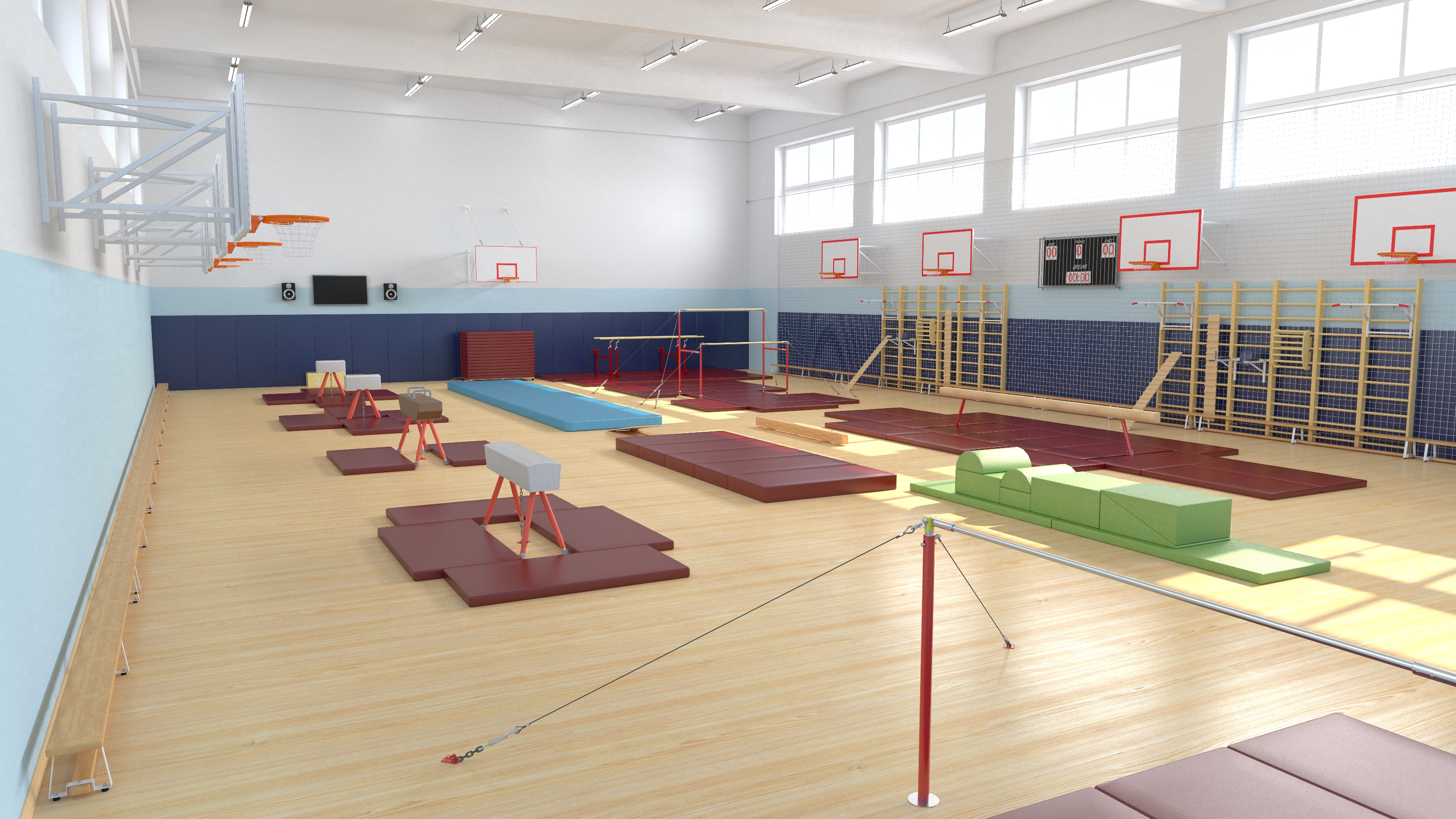 Зал «Спортивная гимнастика» 30х18 метров