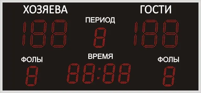 Универсальное спортивное табло №7 1500х700х60