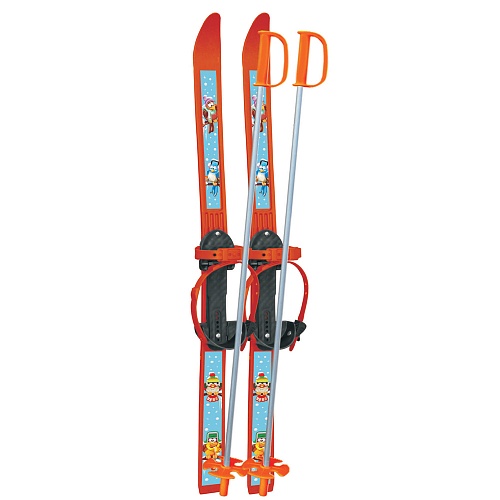 Лыжи детские Вираж-спорт 100/100см с креплением и палками