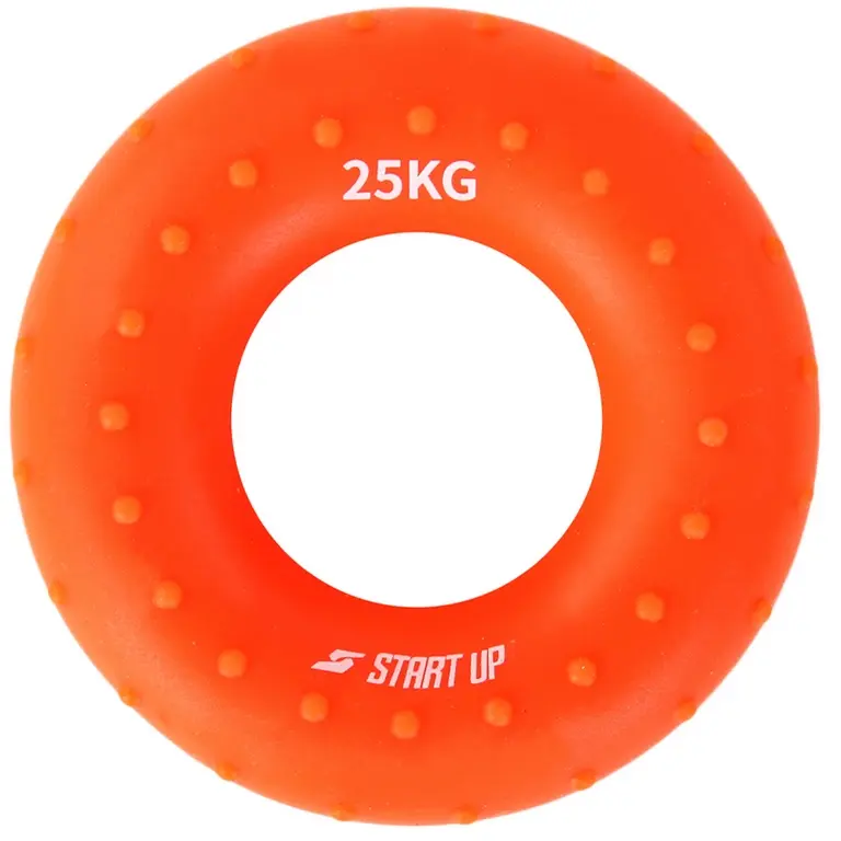 Эспандер кистевой круглый Start Up NT34036 с рельефом 25 кг оранжевый