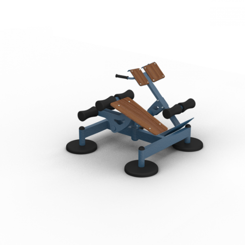 Уличный тренажер сдвоенный для разгибательных мышц спины и больших ягодичных мышц вар.2