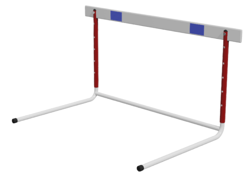 Барьер легкоатлетический тренировочный согнутый сталь-алюминий, 5 уровней регулировки юношеский