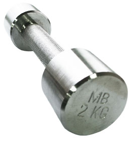 Гантель хромированная, 2 кг