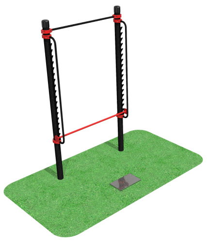 Перекладина с регулируемой высотой от 90 до 260 см (для выполнения испытаний (тестов) "Подтягивание из виса на высокой перекладине" и "Подтягивание из виса лежа на низкой перекладине" с упором для ног) - для инвалидов и лиц с ограниченными возможностями з