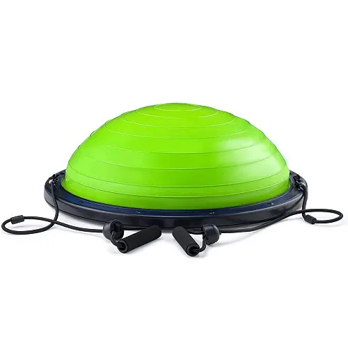 Полусфера гимнастическая BOSU с насосом и эспандерами GA-18 диам 58 см Lime