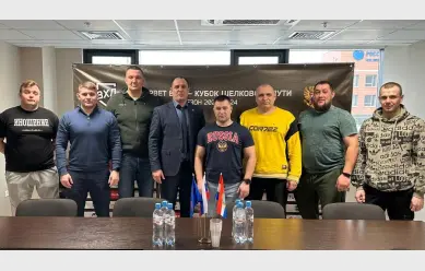 Встреча генерального директора хоккейного клуба ЦСК ВВС Юрия Ковтуна с ветеранами СВО