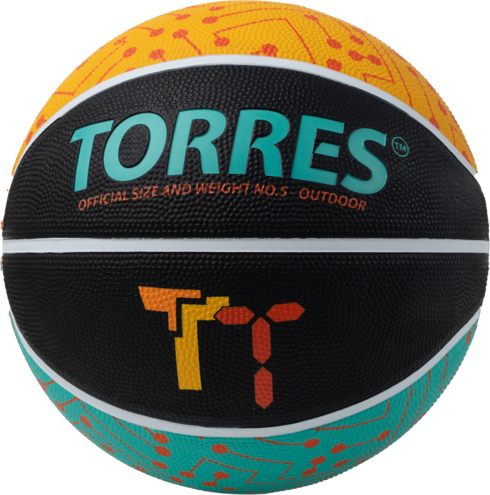 Мяч баскетбольный TORRES TT, B02125, р.5 (резина)