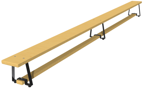 Скамейка гимнастическая 4,0 м (мет. ножки) покрытие меб.лак