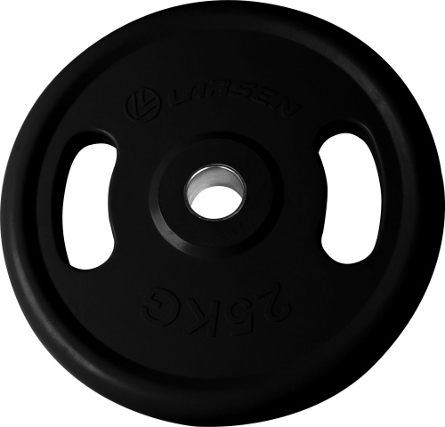 Диск обрезиненный с ручками NT121N черный д25,6мм 25кг