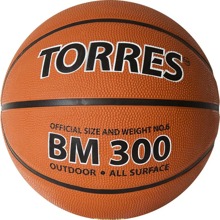 Мяч баскетбольный TORRES BM300, р.6, резина