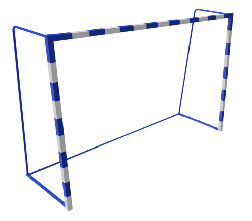 Ворота для гандбола и минифутбола (3,0х2,0х1,0м проф.труба 60х60мм) свободностоящие с разметкой