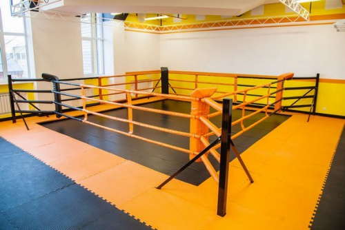 Ринг напольный на упорах 5х5м, боевая зона 4х4м, монтажная площадка 5х5м