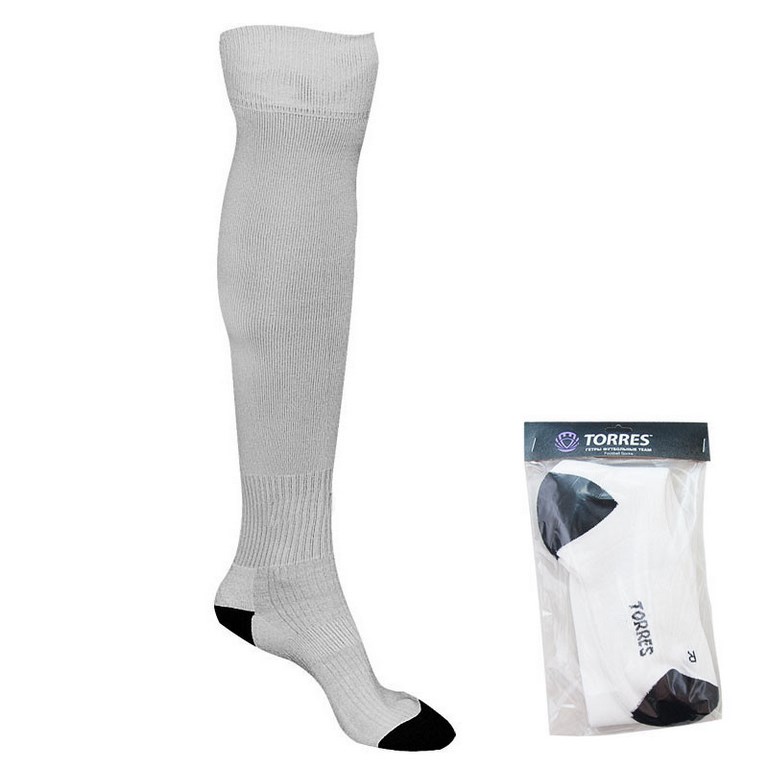 Гетры футбольные "TORRES Sport Team" белые, (35-38)