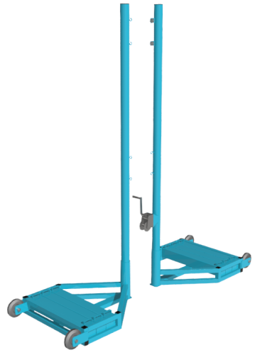 Стойки волейбольные с механизмом натяжения, труба круглая 76мм, передвижная с противовесом 80кг на каждую стойку
ХРАПОВИК