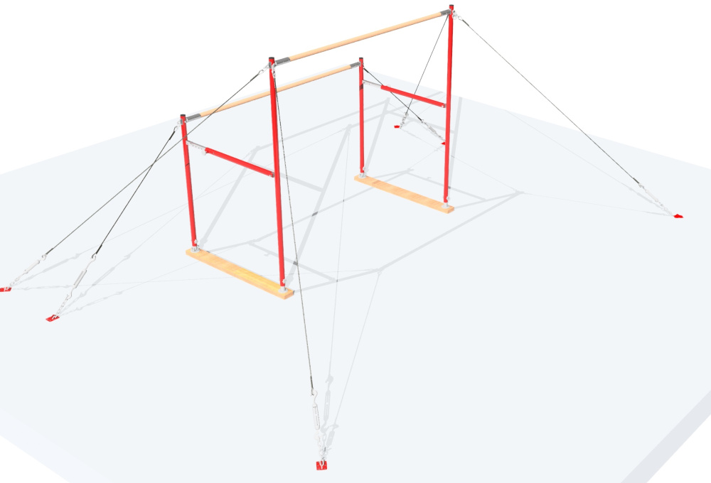Брусья гимнастические женские разновысокие (жерди стеклопластик) эконом