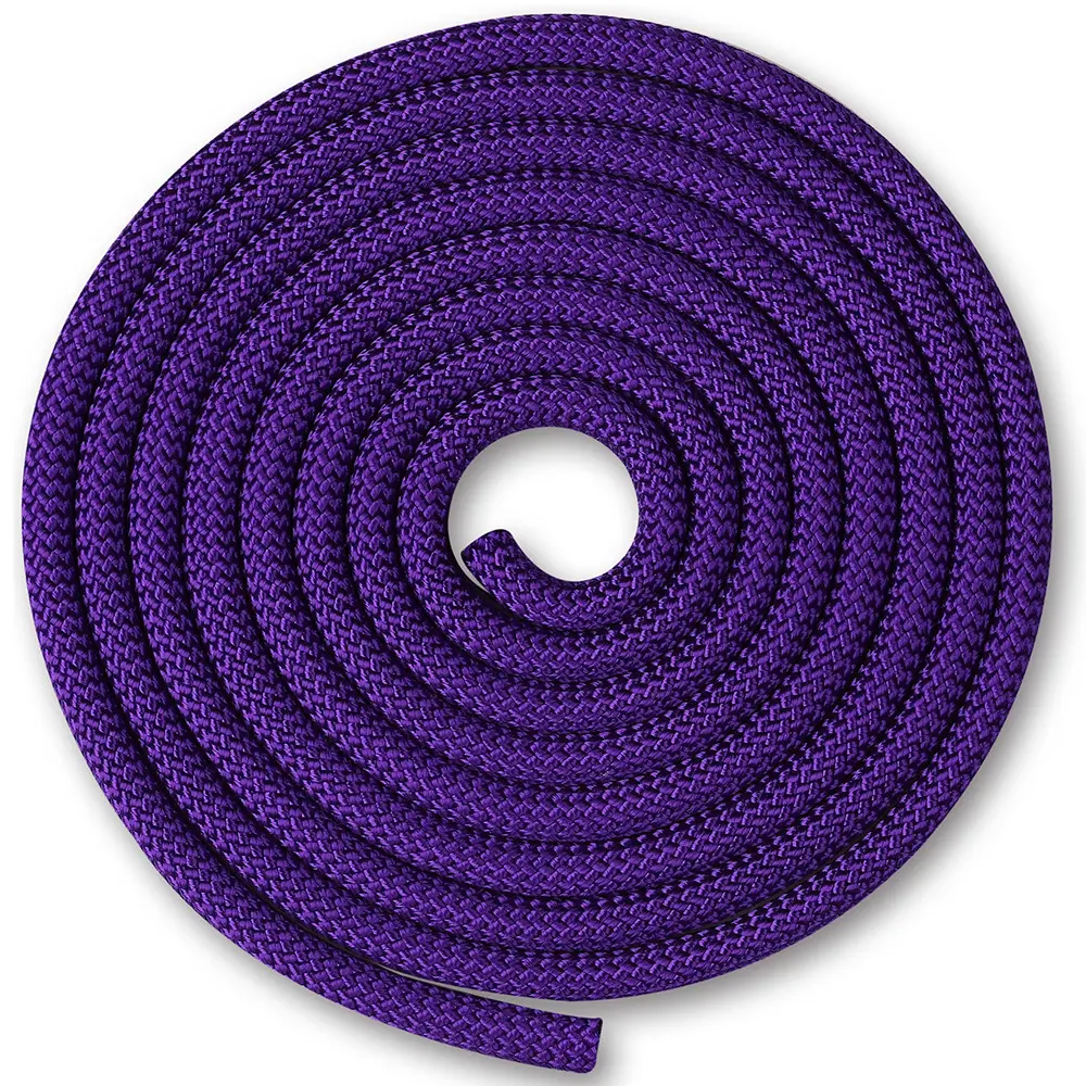 Скакалка гимнастическая INDIGO, утяжеленная, 180г, длина 3м, шнур, фиолетовый