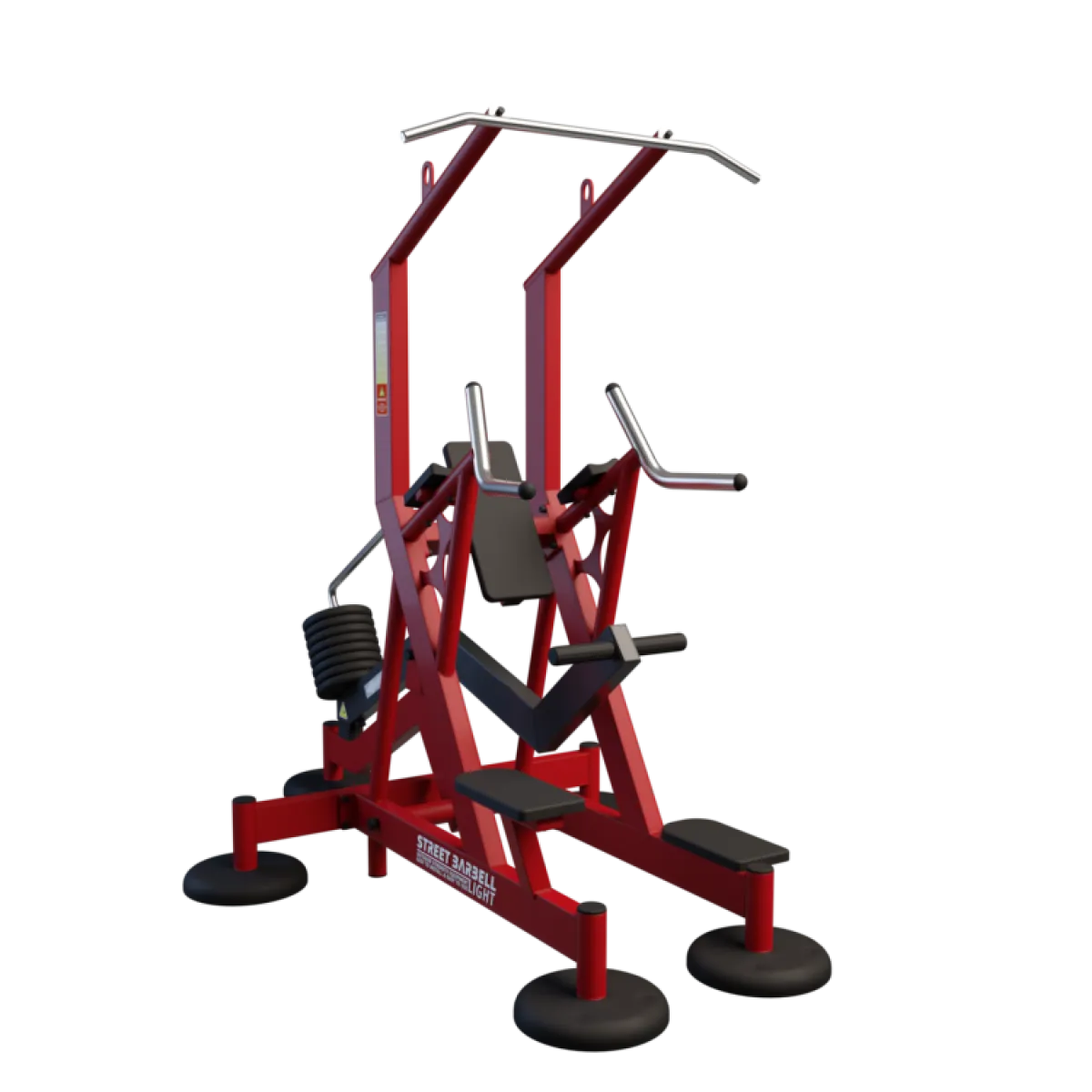 Уличный силовой тренажер для подтягивания и отжимания на брусьях с противовесом с изменяемой нагрузкой, в том числе для инвалидов и лиц с ограниченными возможностями здоровья