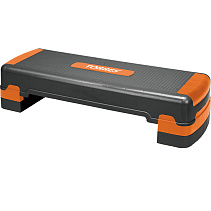 Степ-платформа "TORRES" арт.AL1005, два уровня, 64см*28см*10 и 15см, оранжево-черный