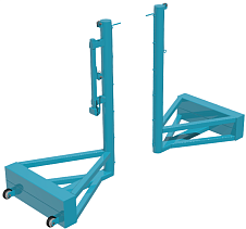 Стойки для волейбола сидя с механизмом натяжения мобильные 1150мм