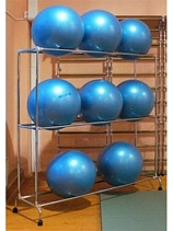 Стеллаж для 9 гимнастических мячей (Стойка для хранения мячей для фитнеса)