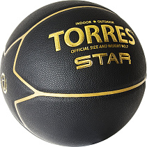 Мяч баскетбольный TORRES Star, р.7 (ПУ-композит)