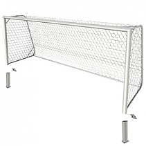 Ворота футбольные юношеские 5х2х1,5м стационарные,алюминиевые (профиль 100х120мм)