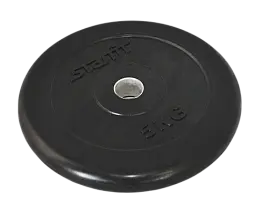Диск обрезиненный STARFIT BB-202  5 кг, d=26 мм, стальная втулка, черный