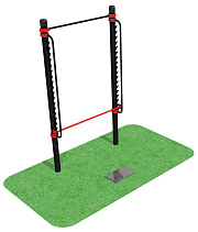 Перекладина с регулируемой высотой от 90 до 260 см (для выполнения испытаний (тестов) "Подтягивание из виса на высокой перекладине" и "Подтягивание из виса лежа на низкой перекладине" с упором для ног) - для инвалидов и лиц с ограниченными возможностями з