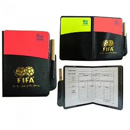 Набор судьи - папка FIFA, карточки жел/красн, судейский блокнот, карандаш