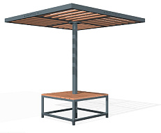 Грибок с лавкой