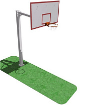 Стойки баскетбольные стационарные уличные вылет 1,65 м  для щита из фанеры 1800*1050мм