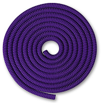 Скакалка гимнастическая INDIGO, утяжеленная, 150г, длина 2,5м, шнур, фиолетовый