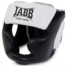 Шлем бокс.(нат.кожа) Jabb JE-2091 черный/серый 