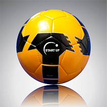 Мяч футбольный для отдыха Start Up E5125 черный/желтый р5 поливинилхлорид