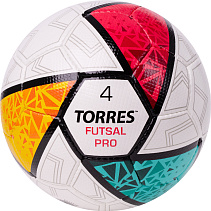 Мяч футзальный TORRES Futsal Pro, р.4, Синт. кожа (микрофибра