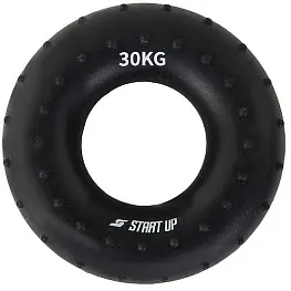 Эспандер кистевой круглый Start Up NT34036 с рельефом 30 кг чёрный