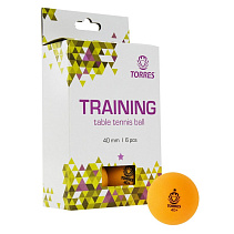 Мяч для настол. тенниса TORRES Training 1*, арт.TT21015, диам. 40 мм, цвет оранж, в упаковке 6 шт.