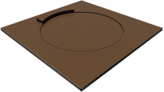 Обруч с сегментом для толкания ядра (круг для метания ядра в помещении)