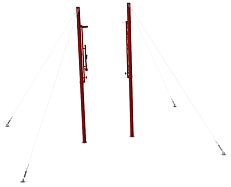 Стойки универсальные(волейбол,бадминтон) с механизмом натяжения, на растяжках 