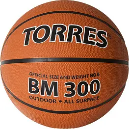 Мяч баскетбольный TORRES BM300, р.6, резина