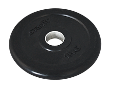 Диск обрезиненный STARFIT BB-202  1 кг, d=26 мм, стальная втулка, черный