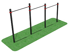 Перекладины стационарные разноуровневые (для выполнения испытания (теста) "Подтягивание из виса на высокой перекладине") 108мм