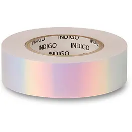 Обмотка для гимнастического обруча INDIGO Rainbow, 20мм*14м, белый-фиолетовый